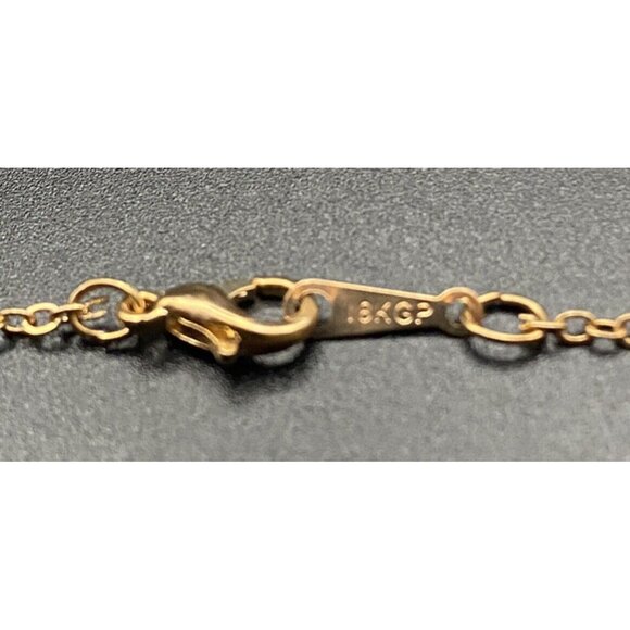 Multicolor Crystal Necklace & Earring Set Rhinestone 18K Gold Plated Pendant 16" - Picture 5 of 6